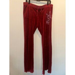 Juicy Couture Velour Butterfly Graphic Sweatpants